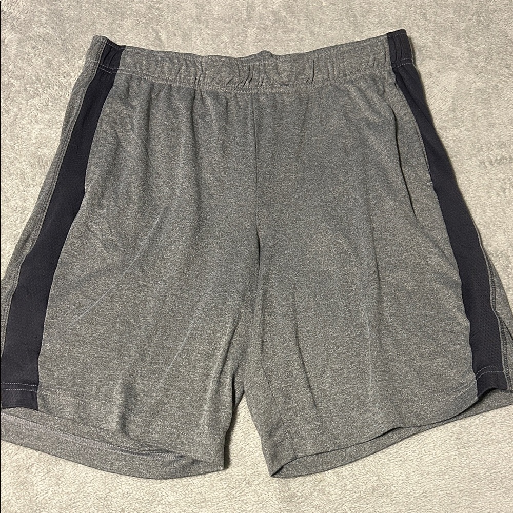 Tek Gear Men's Gray and Black Athletic Shorts